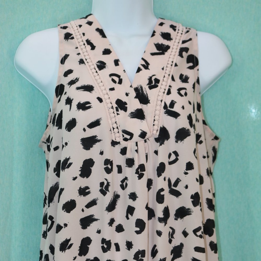 Cheetah Print Sleeveless Blouse